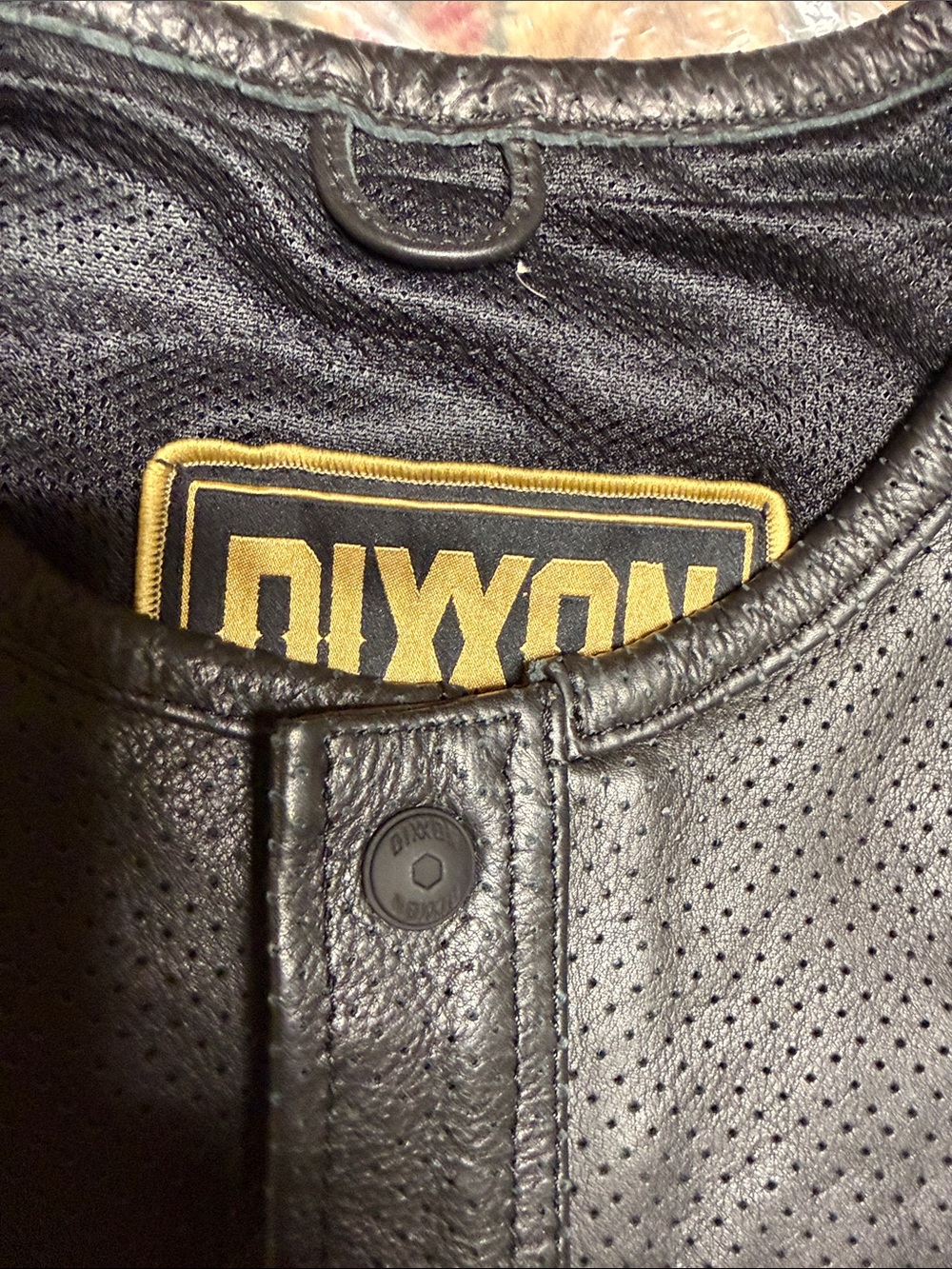 DIXXON Reno Black Perforated Leather Shirt Jacket - Picture 3 of 5